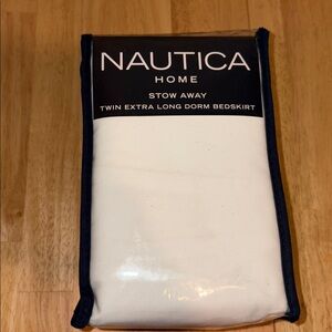 Nautica Home White  Bedskirt Twin